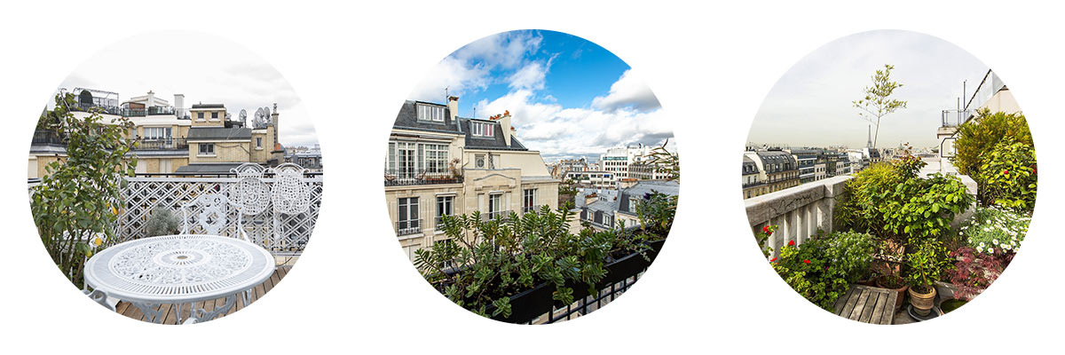 Terrasses et balcons Paris 16