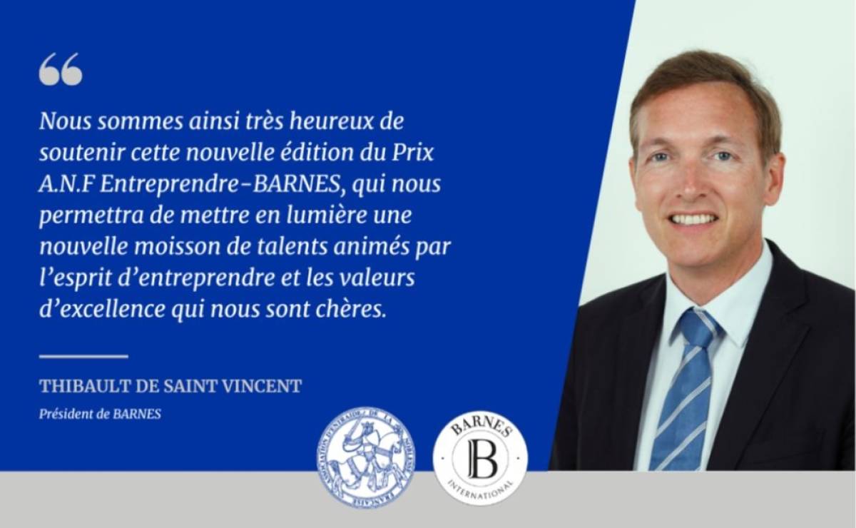 Appel à candidature prix A.N.F. Entreprendre - BARNES 2026